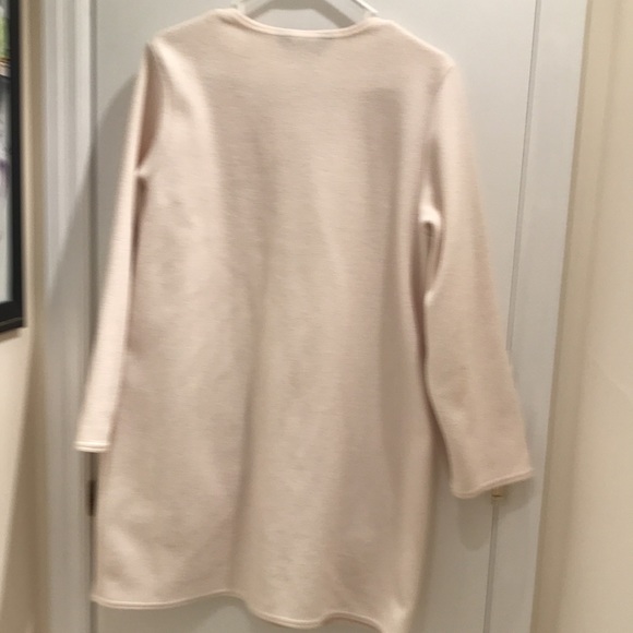 A Vintage 80s Aqua Sheen cream fleece coat/ jacket/ duster size m - Picture 2 of 4